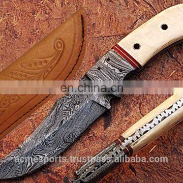 Damascus knifes - CUSTOM MADE DAMASCUS STEEL HUNTING TANTO KNIFE