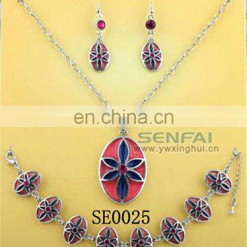 African Costume Jewelry Set Wholesale Flower Charms