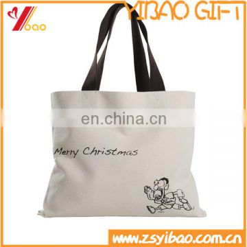 Wholesale custom logo recylable cotton canvas tote shopping / casual bag for women