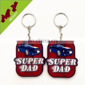 High quality plastic keychain / custom rubber keychain