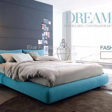 Removable And Washable Linen Upholstered Foam Latest Bed Designs 2018