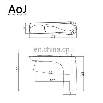 Popular Good Price Gold- Blacken Brass Bathroom Basin Faucet