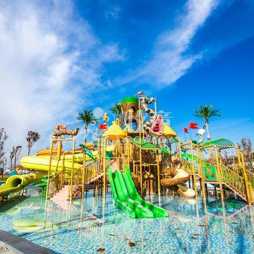 Fiberglass Water Slide Hotel Aqua Park Design Water House for Kids photo-2