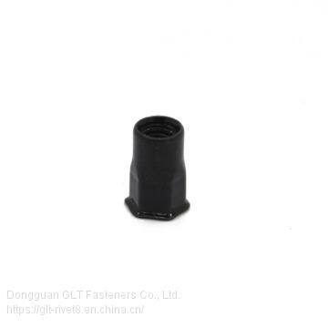 Flat head Half Hex closed end blind rivet nut