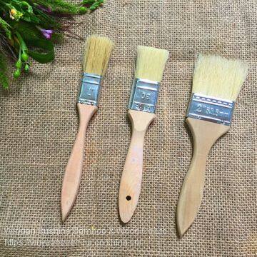 Wooden Kitchen and BBQ sauce brushes,Made of pig hair and Chinese cherry