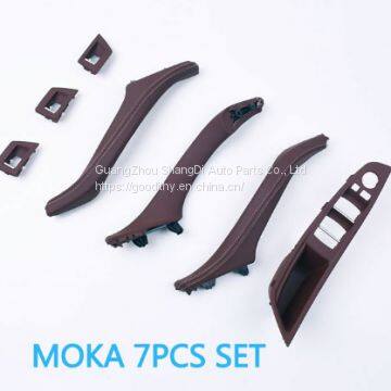 7 Colors 7PCS RHD Right Hand Driver Interior Door Quality Leather Pull Handle Set for BMW 5 Series F10 520 523 525 528 530 535