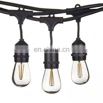 Outdoor String Lights Set E26 E27 E12 E14 S14 Edison Bulb Included Waterproof Connectable LED Commercial String Light photo-4