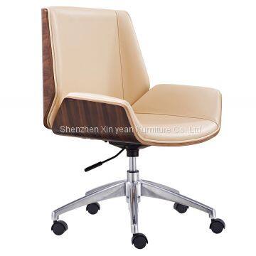 Modern home swivel office chair with seat height adjustable 5 star wheels chair