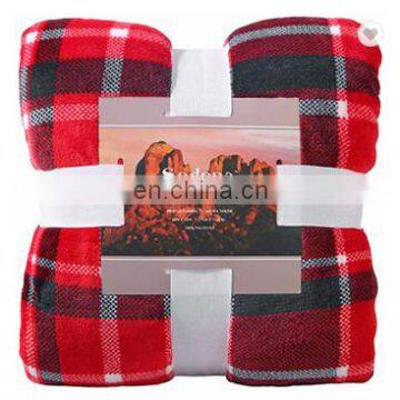 100% polyester sherpa flannel blanket two sides brushed cozy fleece throw