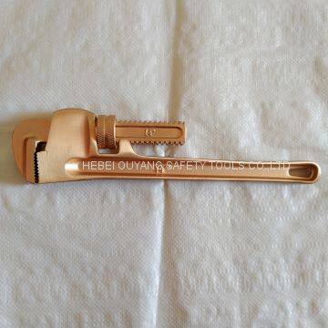 Non Sparking Safety Tools Adjustable Pipe Wrench Spanner 14 photo-3