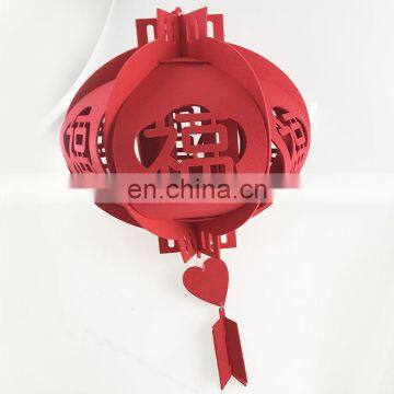 Chinese new year decorations felt lantern for chinese lunar calendar new year