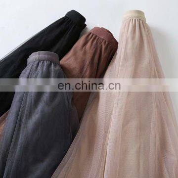 Hot Sales Autumn Women Retro Style Solid Color Skirts Ladies Big Hem Pleated Long Skirts Women's Skirts photo-3