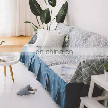 Yiwu Factory Home Decor Furniture Protector Fabric Couch Cover Triangular Stripe Jacquard Sofa Cover Protector photo-2