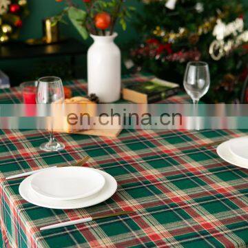 Dust Proof Checker Table Cover Tablecloth Linen Christmas Table Cloth photo-5