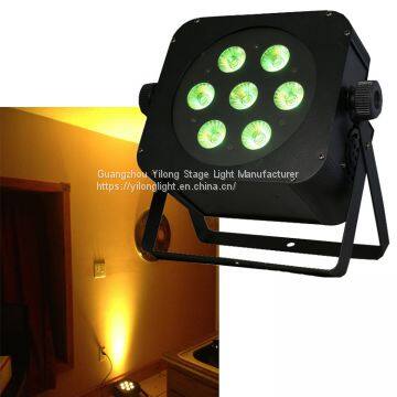 China Yilong Lighting Dmx Wireless Flat Led Par dj Led Uplighting for Wedding Party