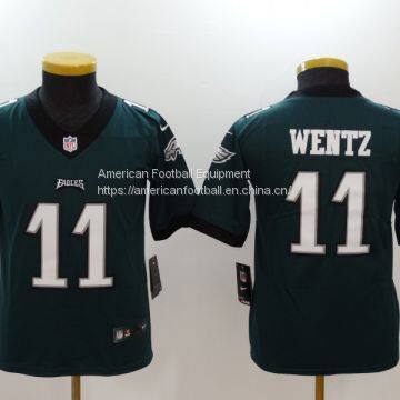 Philadelphia Eagles #11 Wentz Kids Black Jersey