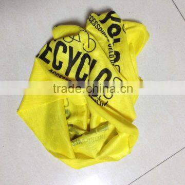 Fluorescent Yellow With Black Custom Logo Bandana photo-3