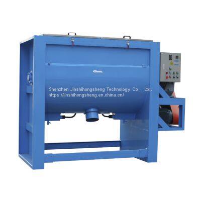 Large Horizontal 1-ton mixer, screw mixer, plastic granule homogenizer, double-layer heating mixer