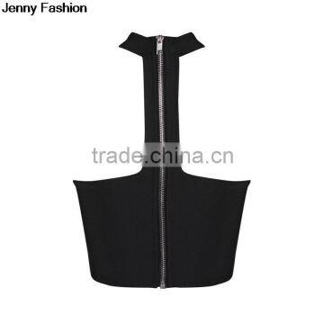 Jenny Fashion 2016 New Black Sey Women Bandage Fashion Crop Top photo-3