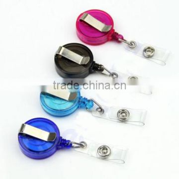 5PCS Retractable Card Badge Holder Key Chain Reels Circular Pull Buckle Portable