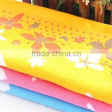 blue/yellow/red flower patten yarn-dyed jacquard pure cotton face towel