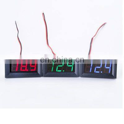 2 Wire 0.56 inch Digital Display Voltmeter DC4.5-30V 10A LED Panel Voltage Tester Voltage Meter Connection Reverse Protection