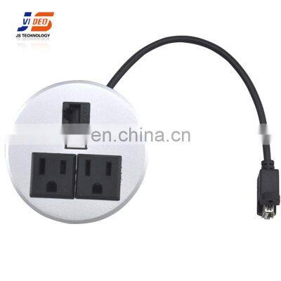 JS-Z200 Office desk rj45 usb power multiple  plug grommet socket