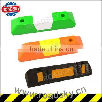 Hot Sale Wheel Car Stopper With Yellow Reflective