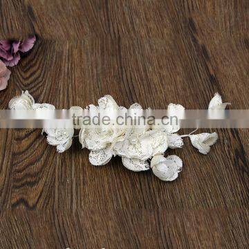 Customized Bridal Hair Accessories Ivory Lace Flower Branch Fascinator Wholesale Quality Choice