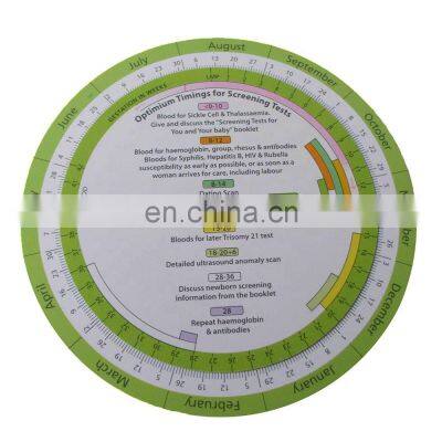 Plastic EDD Calculator Pregnancy Due Date Calculator Wheel Ruler