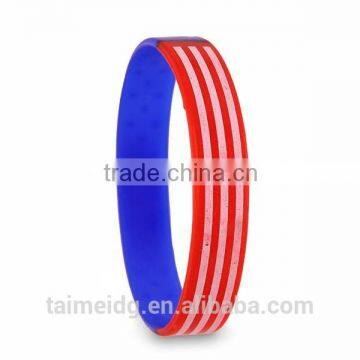 Best price 1 inch printed silicone bracelets