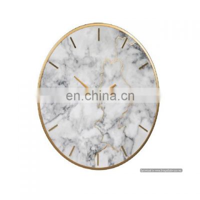 white marble wall clock