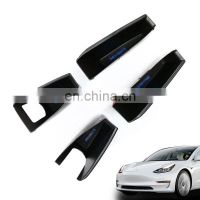 Brand New Good Quality Car Interior Accessories Flocking Car Door Storage Box Pocket Covers For Tesla Model 3 Model Y