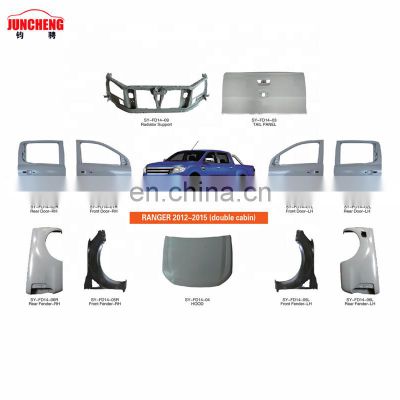 High quality  Car door,fender,radiator support,tail panel,hood for F-ORD  RANGER 2012-2015 double cabin pickup body parts