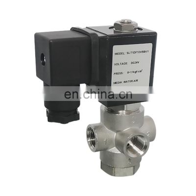 COVNA DN10 3/8 inch 3 Way 12V DC Universal Operation Direct Acting Stainless Steel Mini Solenoid Air Water Valve