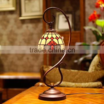 Europe style handmade gem desk light Tiffany table lamp baroque lighting