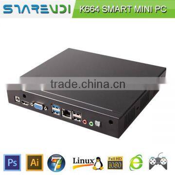 energy-efficient industrial computer mini itx K664 built-in Pentium J2900 2.41G-2.66G CPU 2GB RAM 16GB SSD linux os