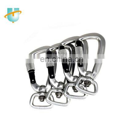 Best Selling Aluminum Alloy Steel D Shape Locking Hanging Rock Climbing 4KN Hook Carabiner for Dog Leashes photo-3