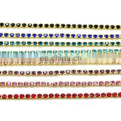 Fashion High Quality Metal Wholesale Rhinestone Chain