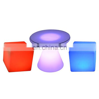 color change led cube chair led lighting bar stool led table and chairs party patio stool