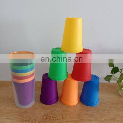 Pinbo 7pcs Set Color Reusable Plastic Coffee Drinking Cup