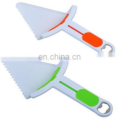 Hot Sell Promotion Plastic Pizza Cutter with Bottle Opener