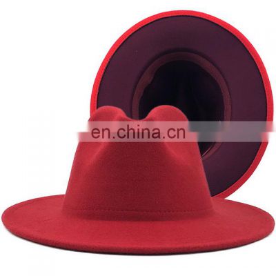 2022 Unisex Custom Wholesale Red Bottom Men Women Fedora Hats