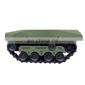 army green color america customer customized rubber track crawler robot chassis platform