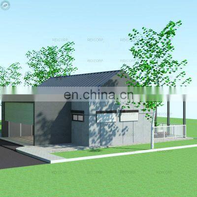 Modern Design Flatpack Container House With Garage Two Bedroom Container House Showroom Granny Flat photo-4