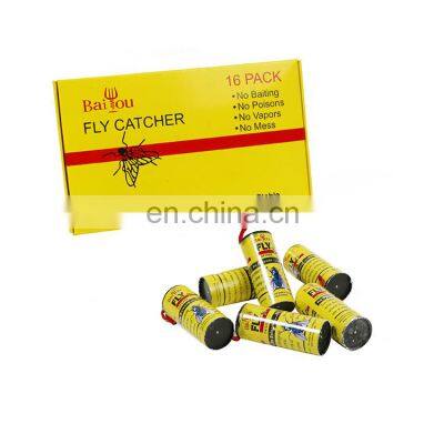 Latest Design Customized 4 Rolls Sticky Catch Flies Paper Flying Glue Trap Ribbon Disposable Fly Trap