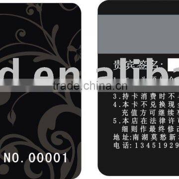 pvc magnetic stripe card