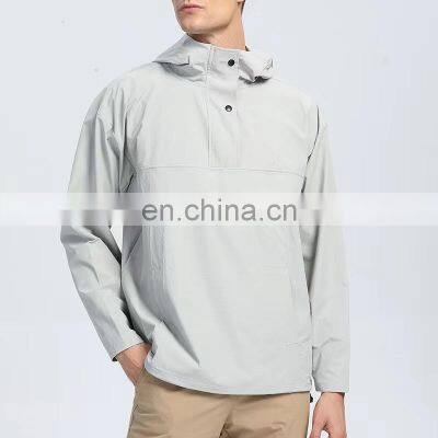 New Custom Logo Light Weight Windbreaker Hoodie Men's Outdoor Casual Jogging Sports Jacket Fitness Clothes Tracksuits photo-4