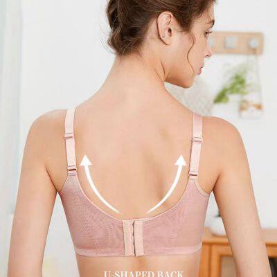 Hot Sale Women's Seamless Bras No Underwire Scalloped Push Up Bras Full Coverage Everyday Bra photo-3