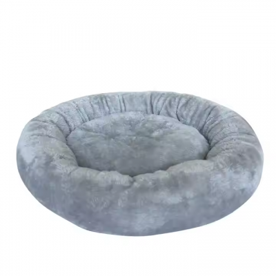Meow Love Soft Indoor Pet Rest Sleeping Bed Sofa Round Donut Cat Bed Calming Washable Plush Dog Bed photo-3